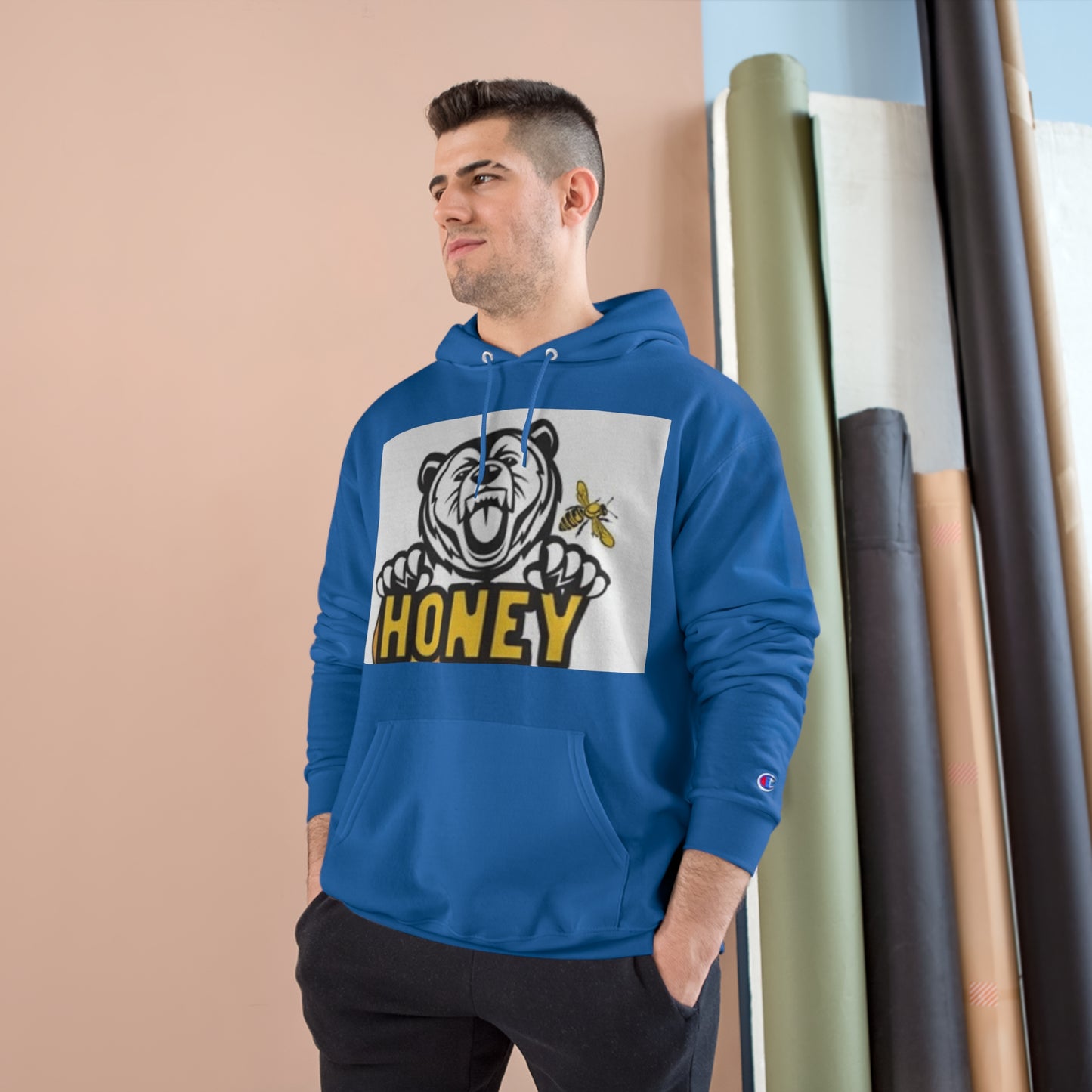 Honey Bear Champion Hoodie - Fun & Cozy Streetwear