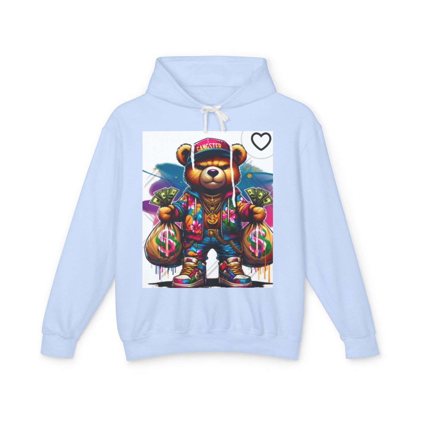 Trendy Bear Money Sweatshirt - Unisex Lightweight Hoodie for Gamers & Streetwear Fans