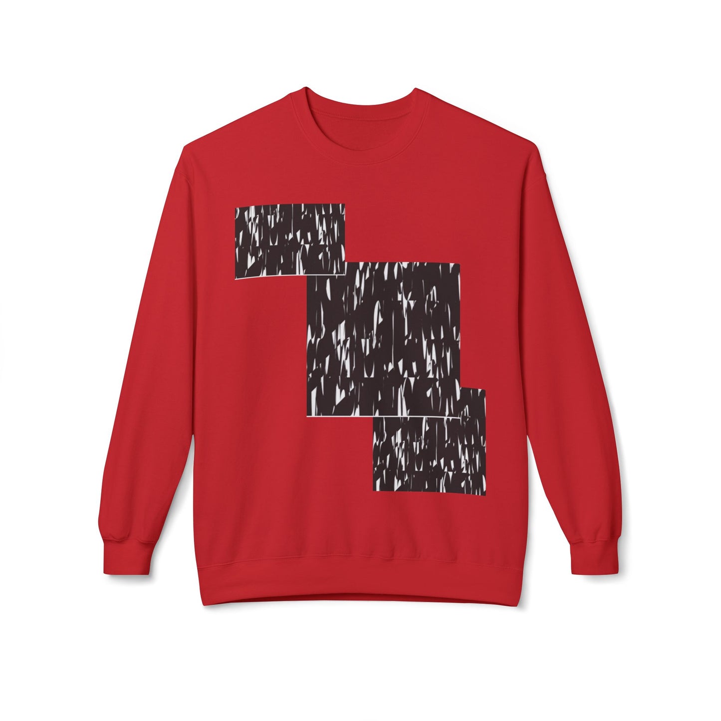 Modern Abstract Fleece Crewneck Sweatshirt - Cozy Unisex Apparel