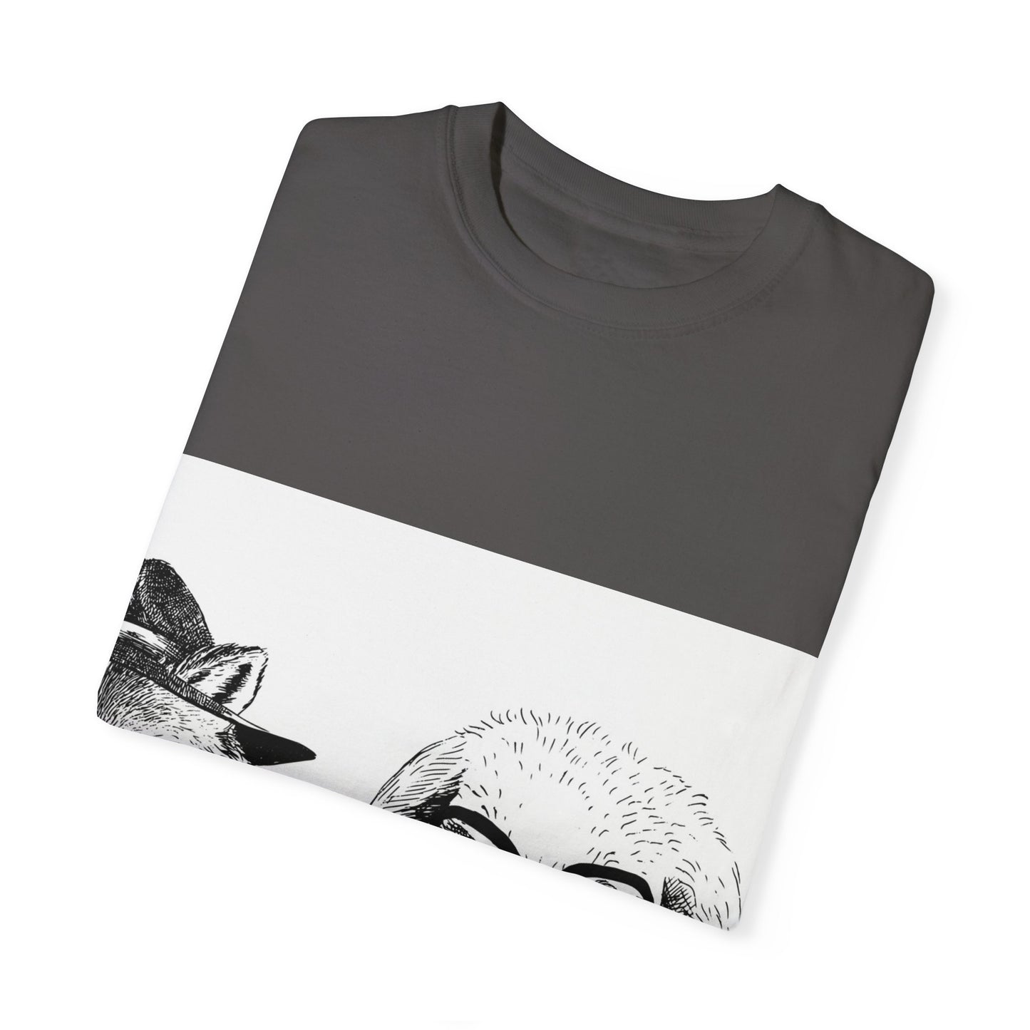 Whimsical Animals Graphic T-Shirt - Cool Fox & Panda Design