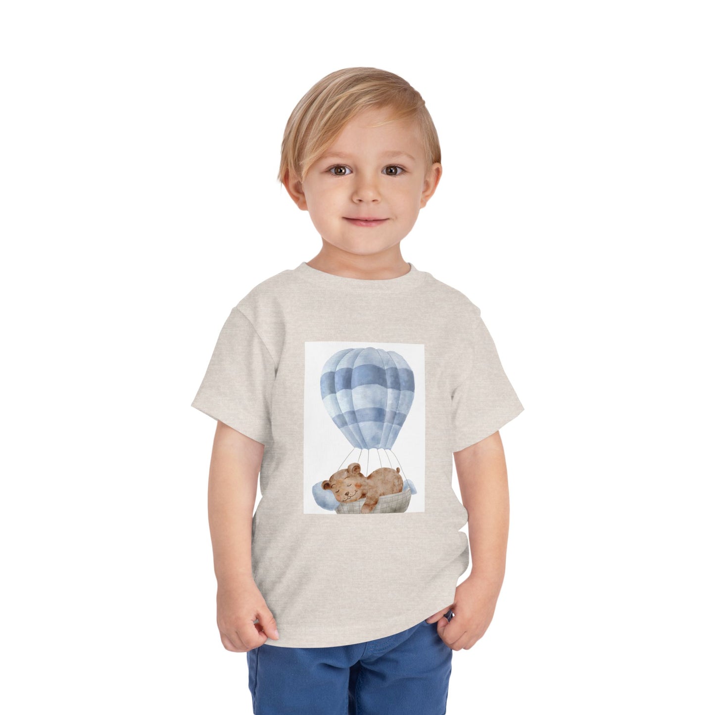 Cute Toddler Tee with Hot Air Balloon and Bear Design - Perfect for Playtime and Special Occasions