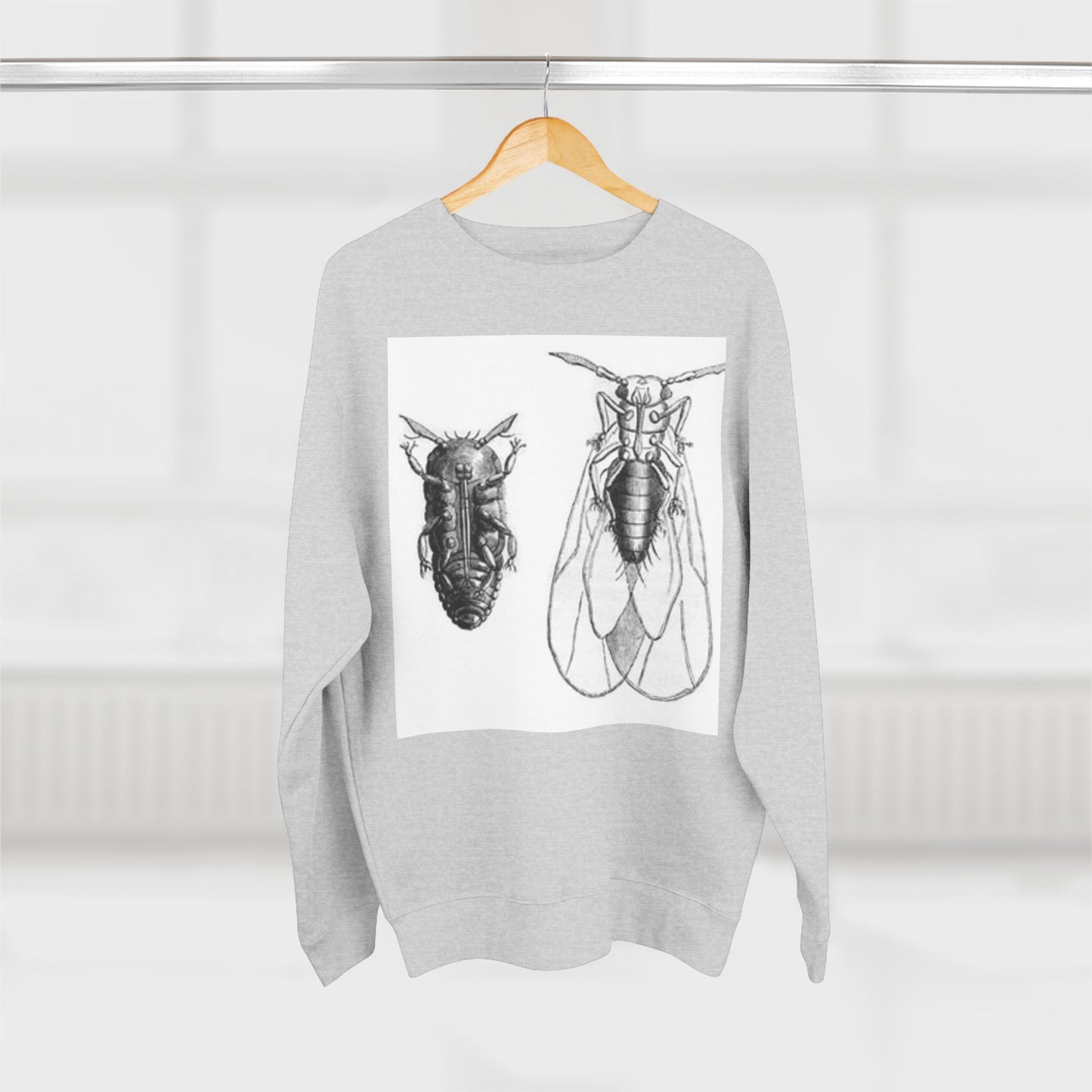 Unisex Insect Art Crewneck Sweatshirt - Nature Lovers Gift