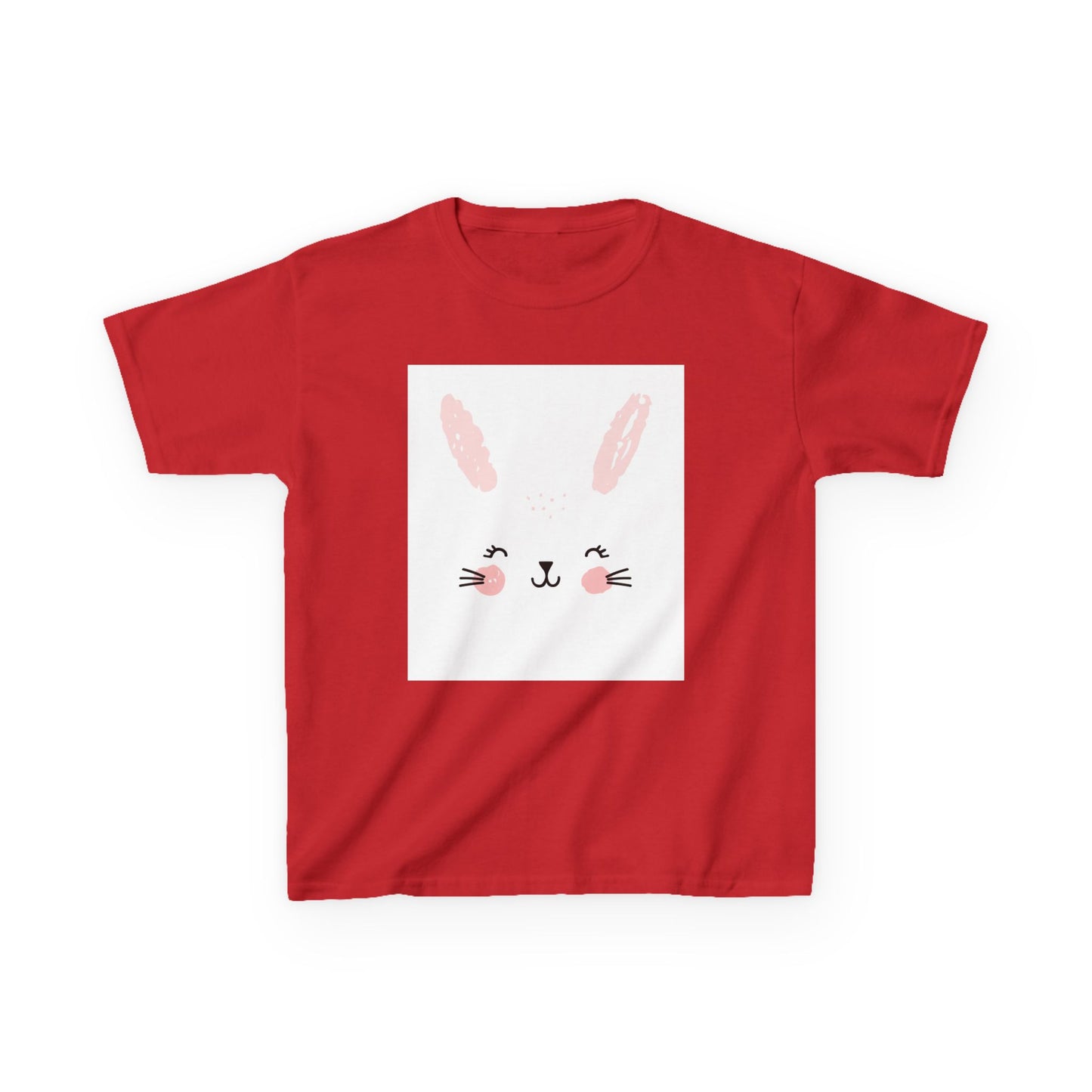 Adorable Bunny Kids Heavy Cotton Tee - Perfect for Easter & Everyday Fun