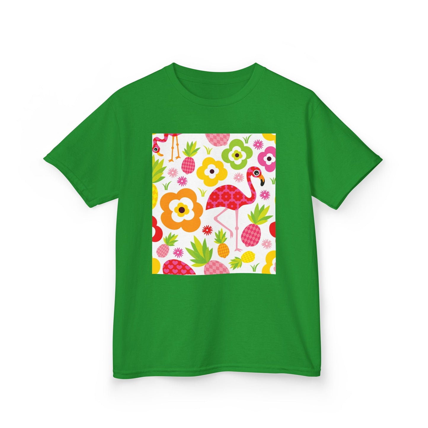 Kids Tropical Flamingo Tee - Fun & Colorful Cotton Shirt for Summer Adventures
