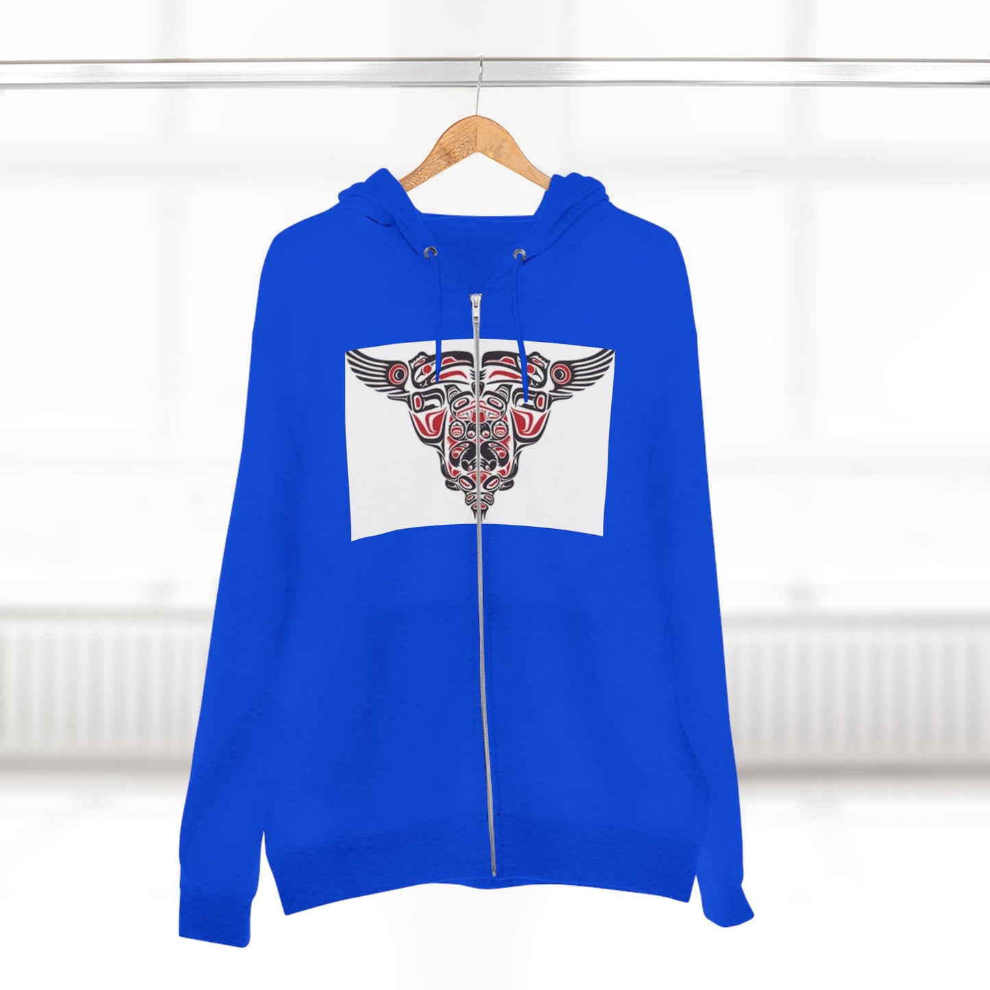 Artistic Tribal Unisex Zip Hoodie - Unique Modern Design