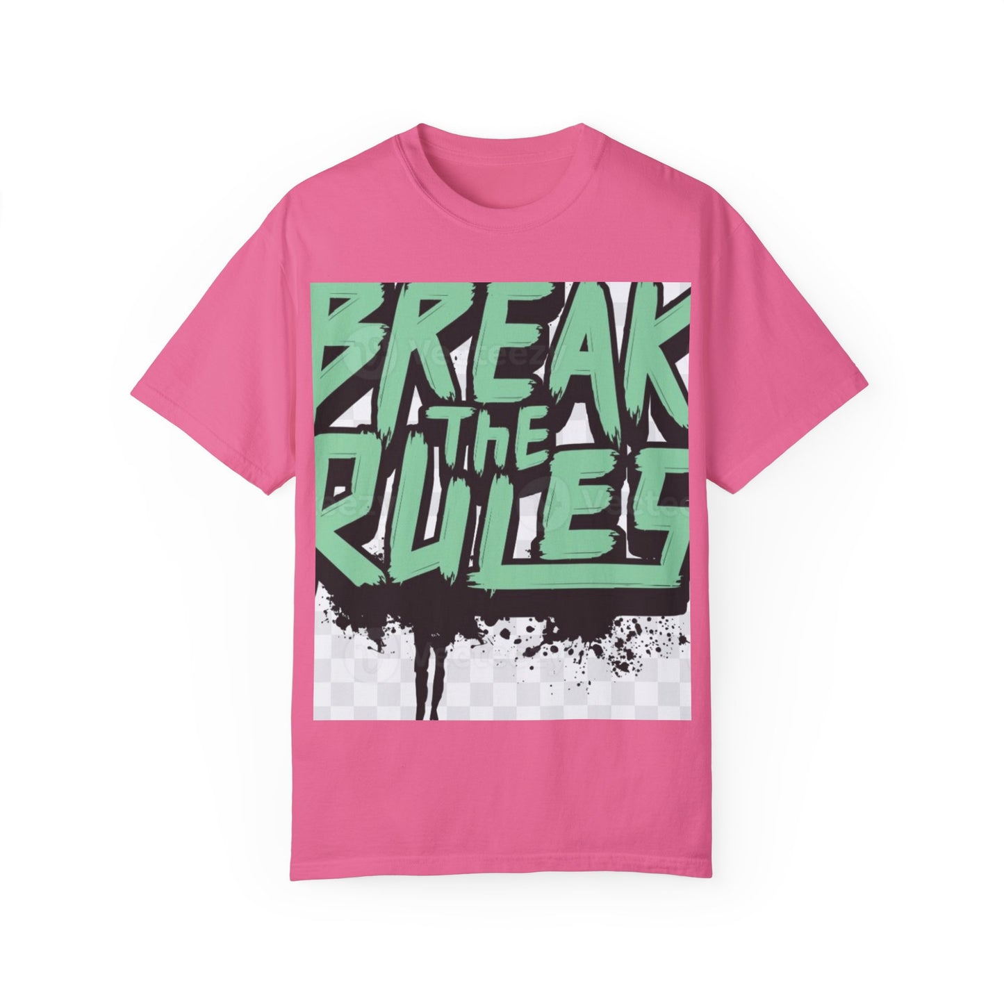 Unisex Garment-Dyed T-shirt - "Break the Rules" Graphic Tee for Creative Spirits