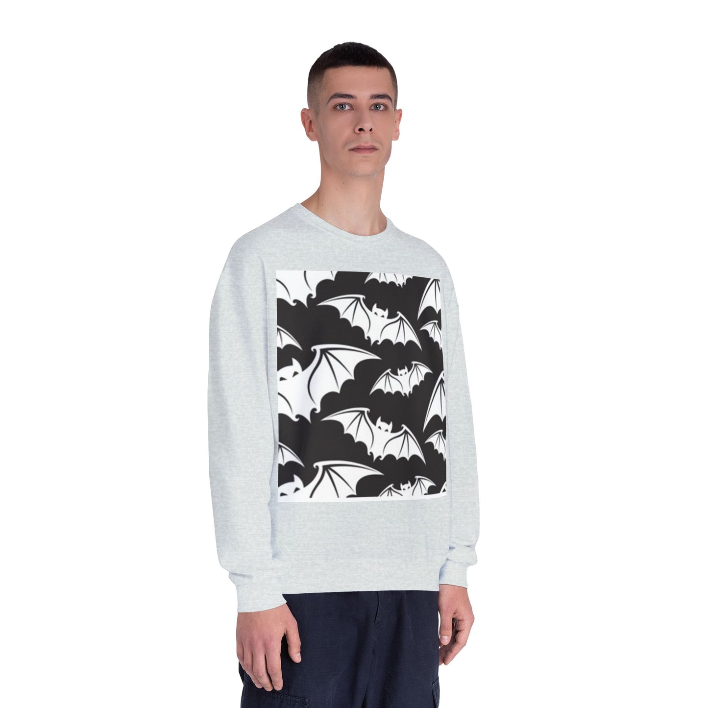 Bats in Flight Unisex Crewneck Sweatshirt - Cozy Halloween Spirit