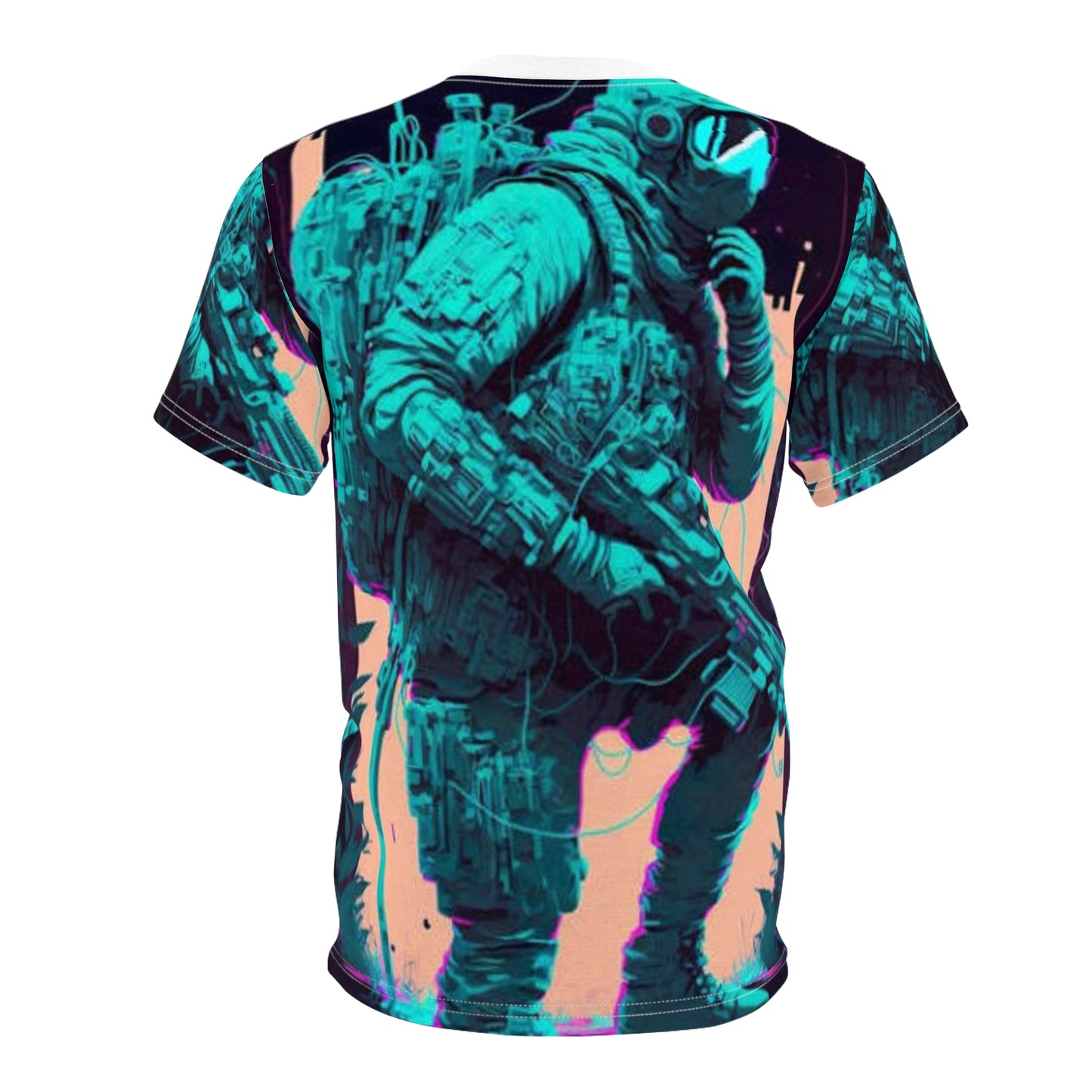 Cosmic Soldier Unisex Tee - Futuristic Graphic T-Shirt for Space Enthusiasts