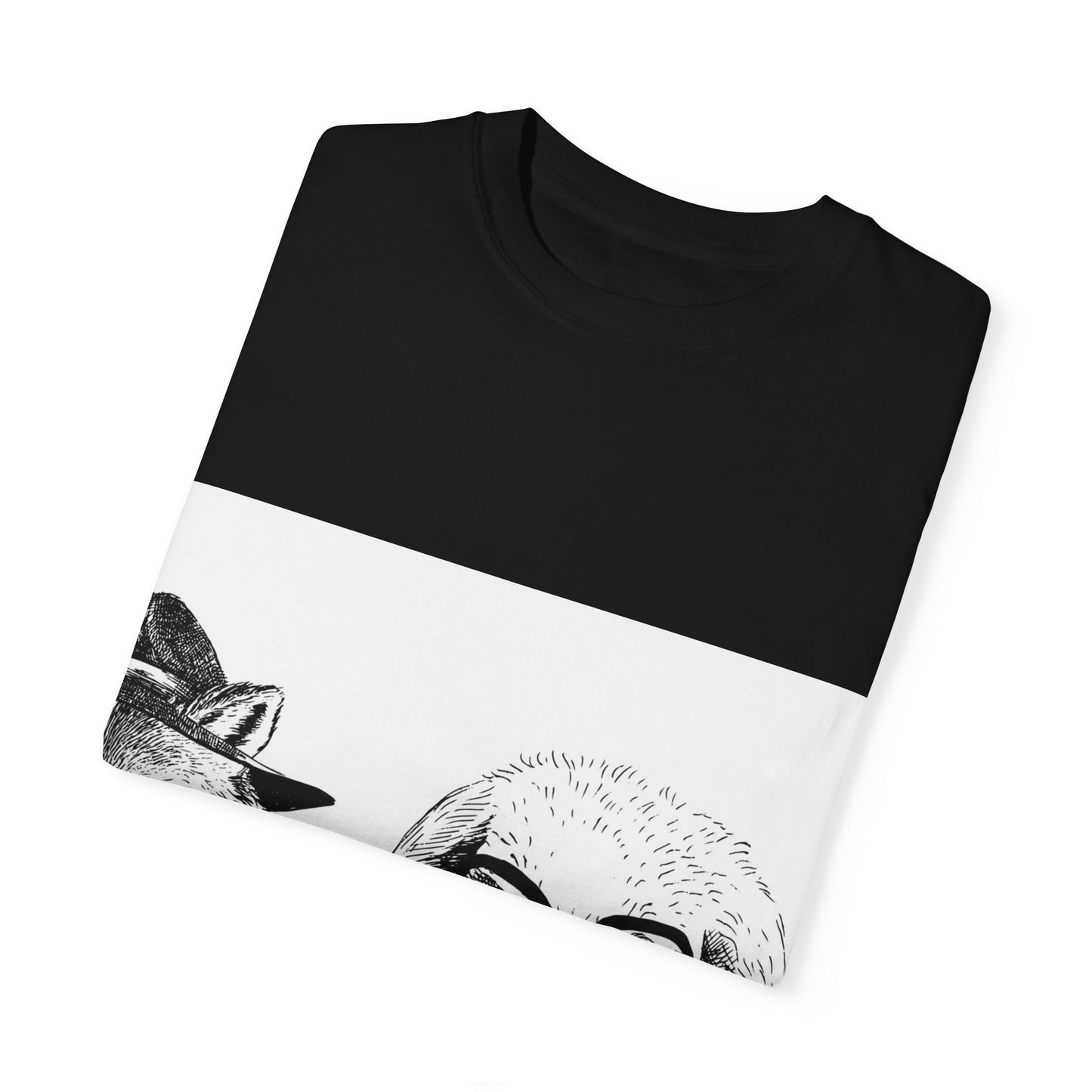 Whimsical Animals Graphic T-Shirt - Cool Fox & Panda Design