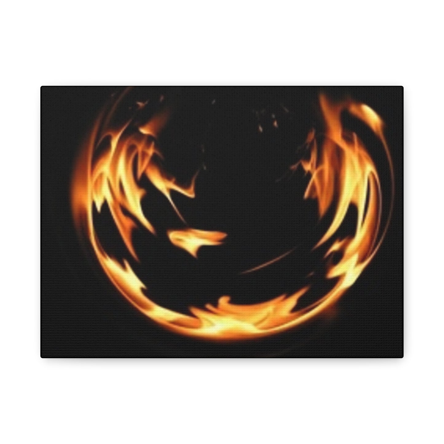Fire Swirl Matte Canvas Art - Stretched 1.25" Gallery Wrap