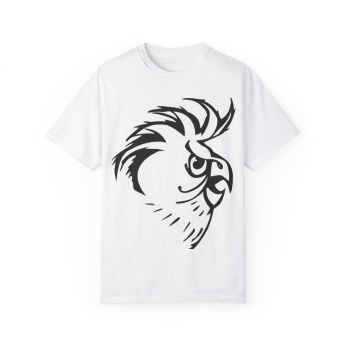 Artistic Unisex Garment-Dyed T-Shirt - Hand Drawn Patterns