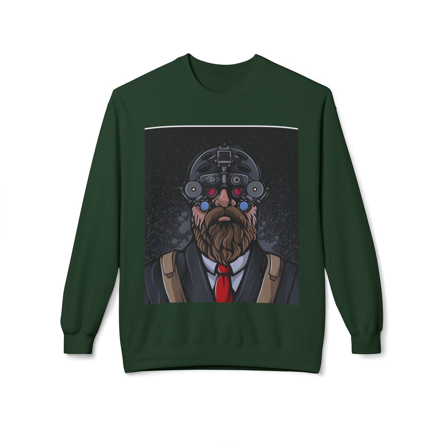 Bearded Tech Enthusiast Crewneck Sweatshirt