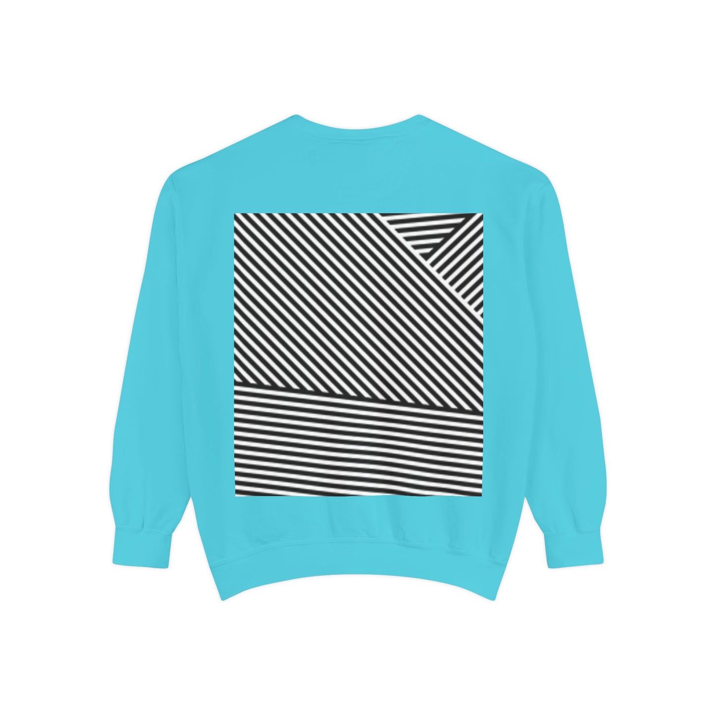 Unique Unisex Garment-Dyed Sweatshirt with Intricate Graphic Design