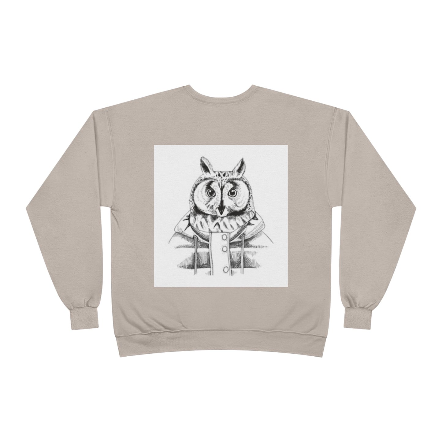 Whimsical Owl Eco-Friendly Crewneck Sweatshirt - Unisex
