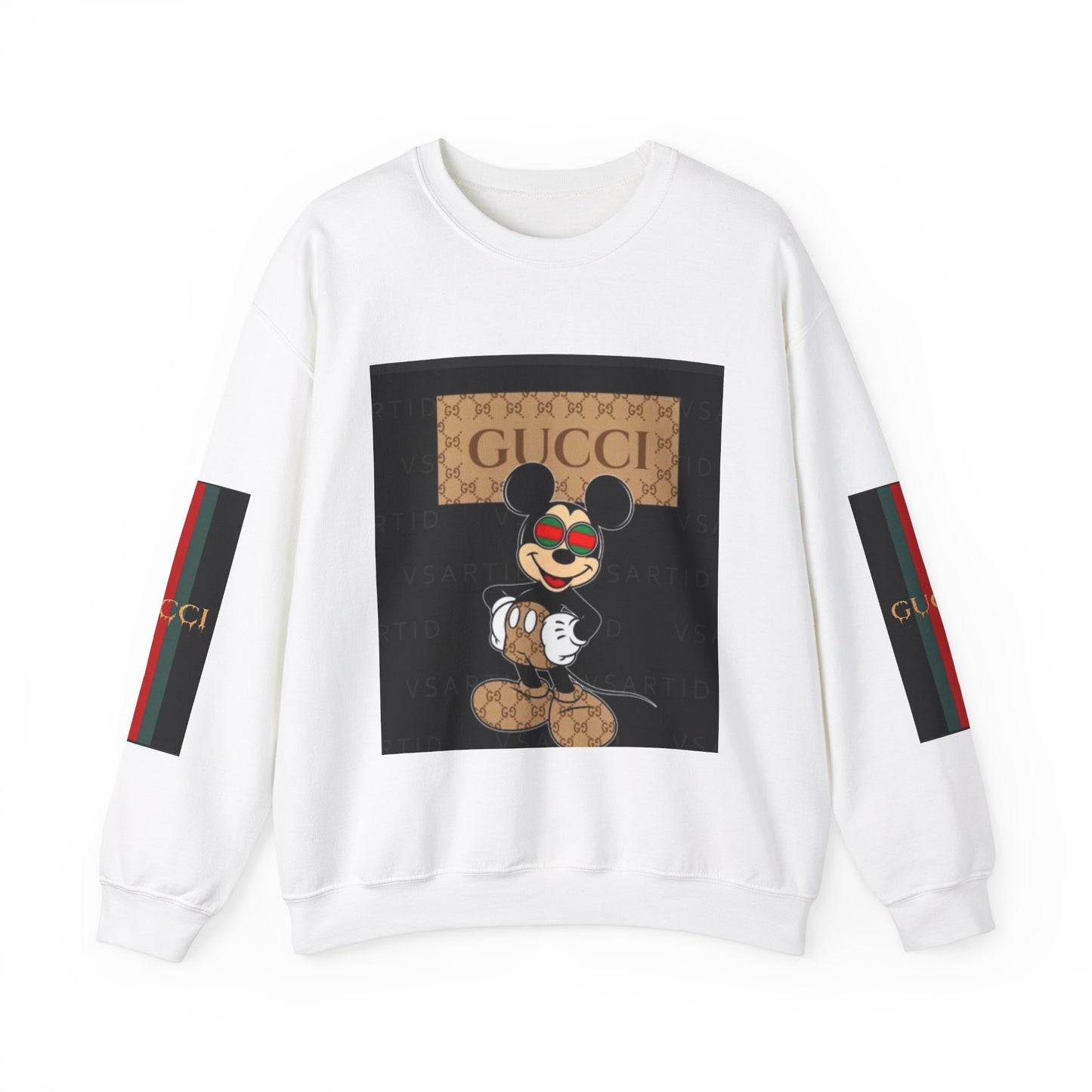 Gucci-Inspired Mickey Mouse Unisex Heavy Blend™ Crewneck Sweatshirt