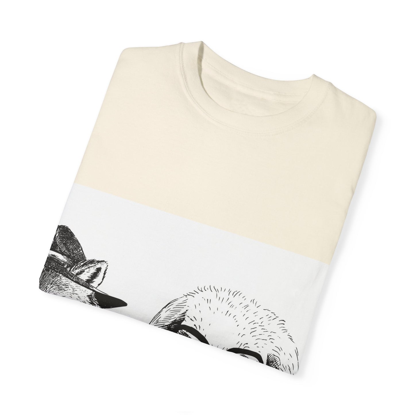 Whimsical Animals Graphic T-Shirt - Cool Fox & Panda Design