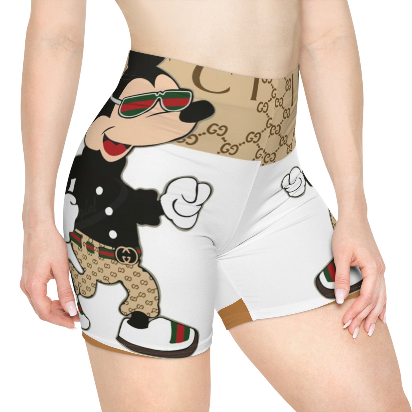 Stylish Women's Biker Shorts with Cool Mickey Mouse Design