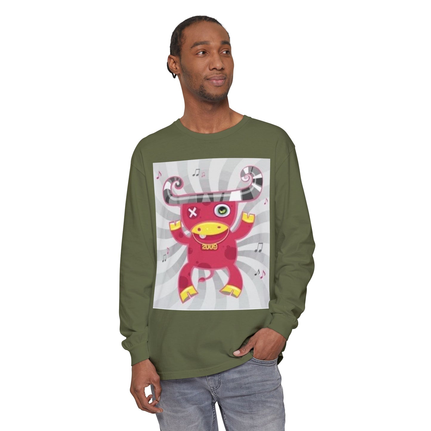 Fun & Quirky Graphic Long Sleeve T-Shirt - Perfect for Music Lovers