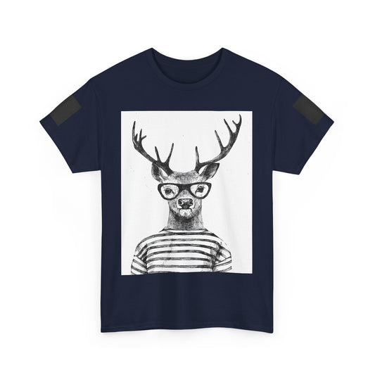 Cool Vintage Deer Graphic Unisex Heavy Cotton Tee