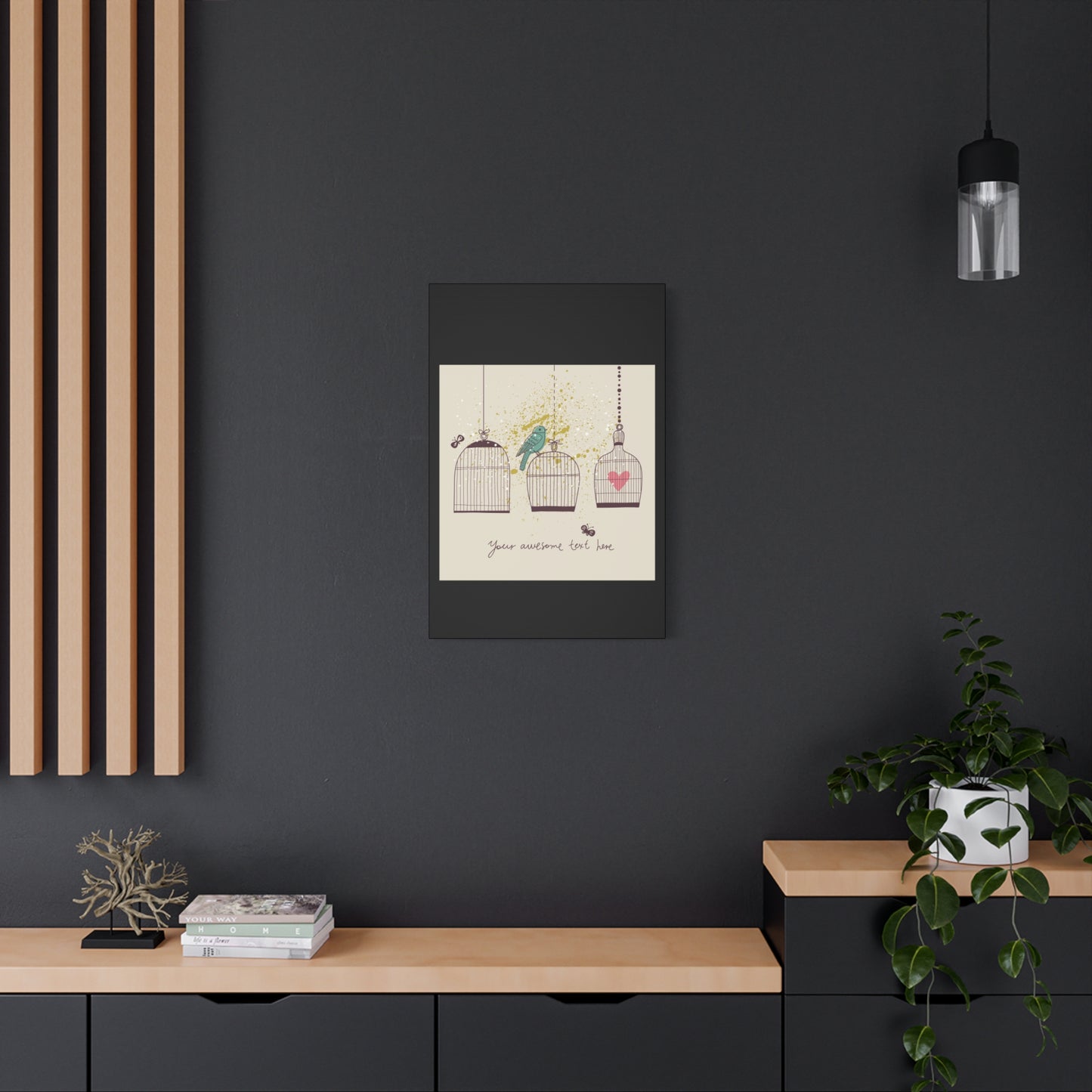 Whimsical Birdcage Canvas Wall Art - Personalized Home Decor