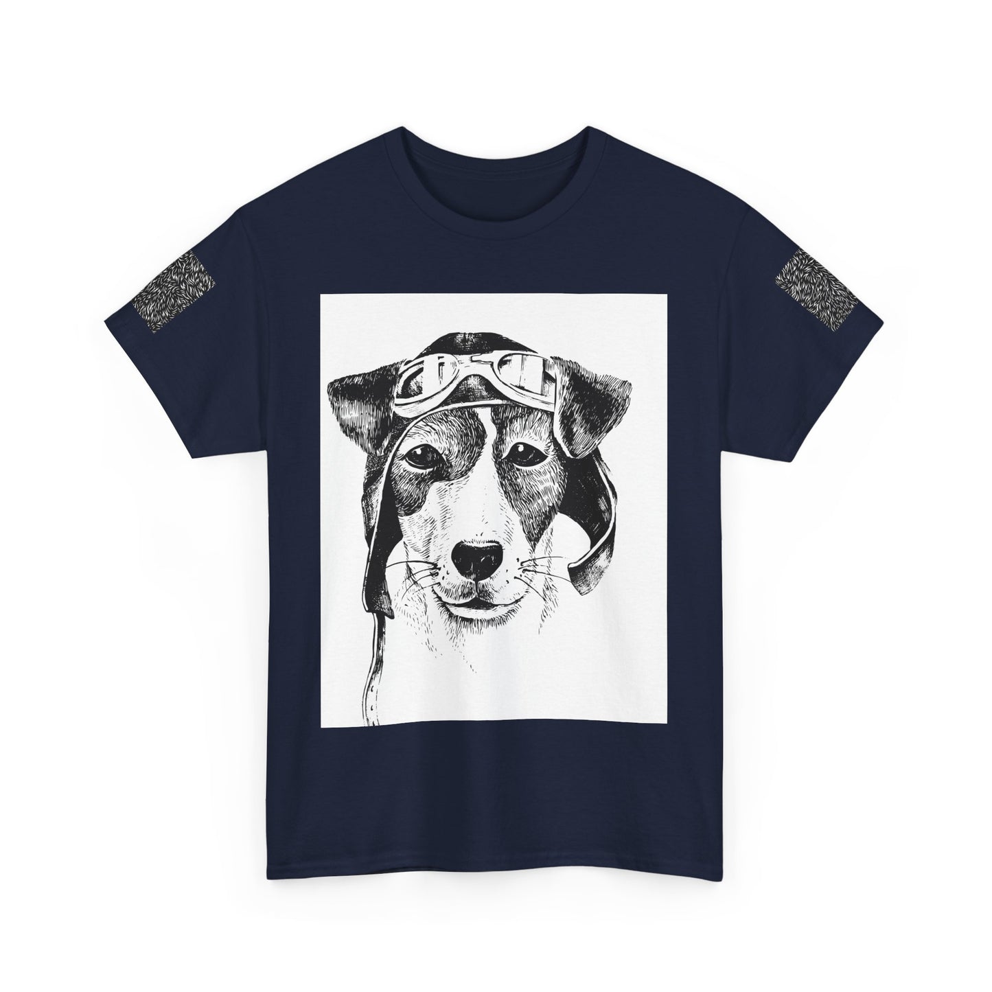 Vintage Aviator Dog Unisex Heavy Cotton Tee