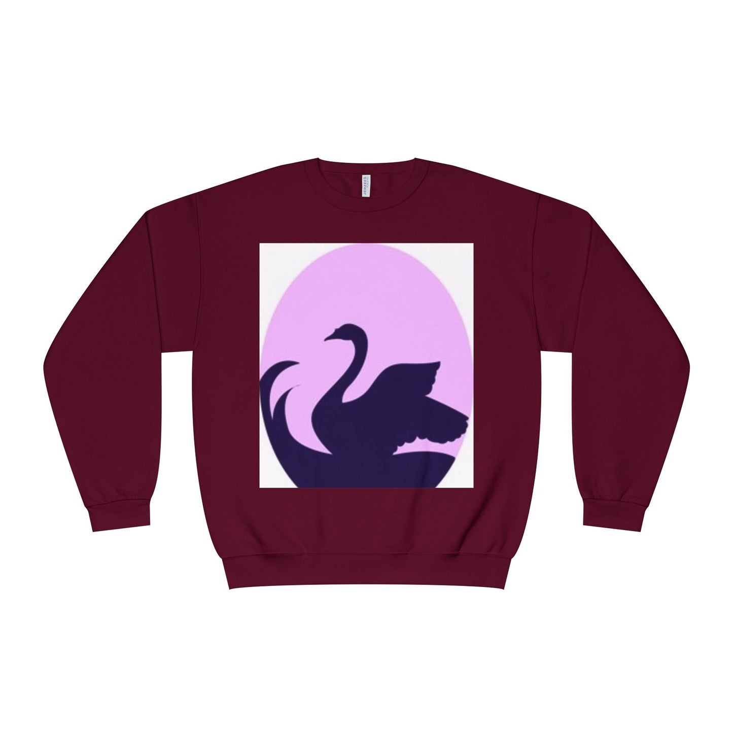 Elegant Swan Silhouette Unisex Crewneck Sweatshirt - Cozy Spring Fashion