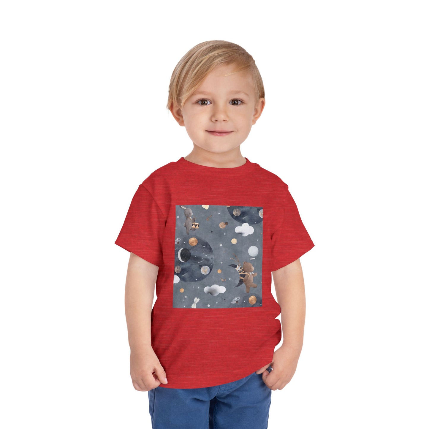 Cosmic Adventure Toddler Tee - Fun Space-Themed Short Sleeve Shirt for Kids