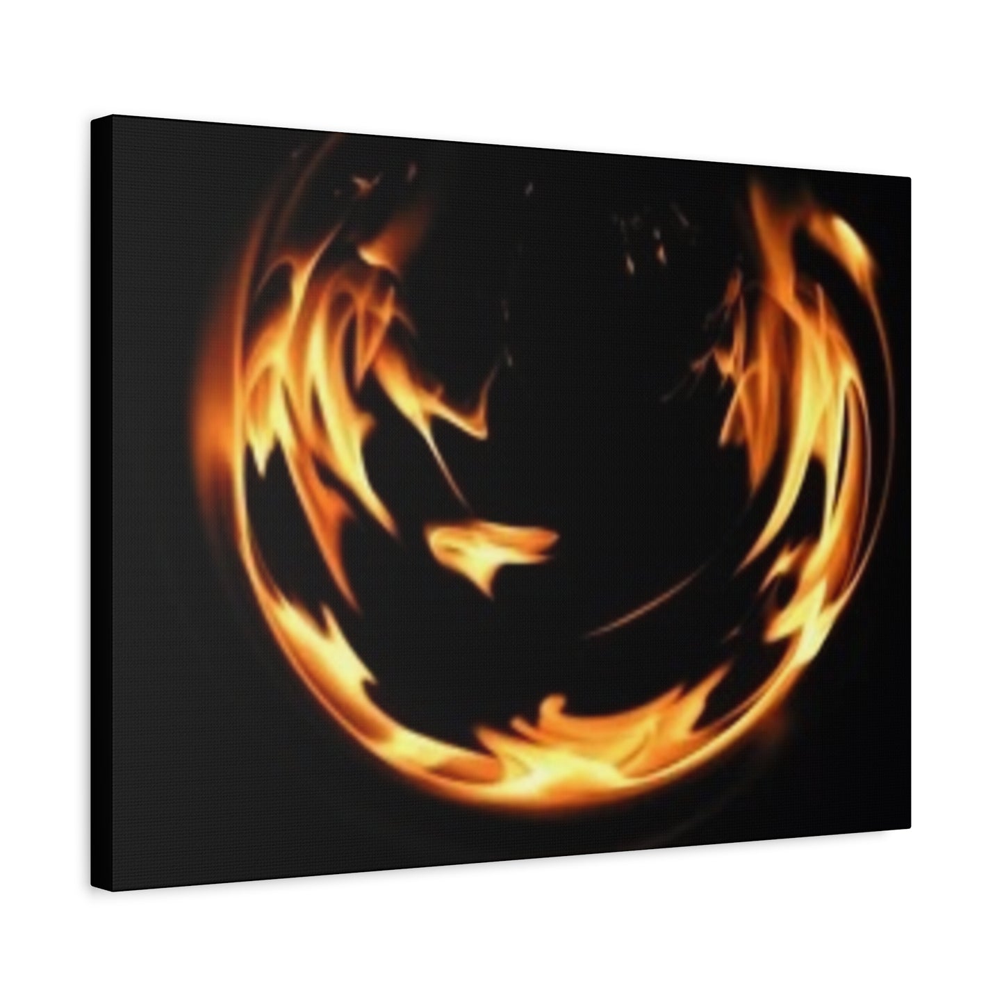 Fire Swirl Matte Canvas Art - Stretched 1.25" Gallery Wrap
