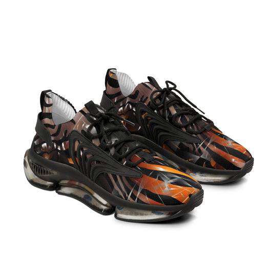 Stylish Men's Mesh Sneakers - Vibrant Animal Print Athletic Shoes