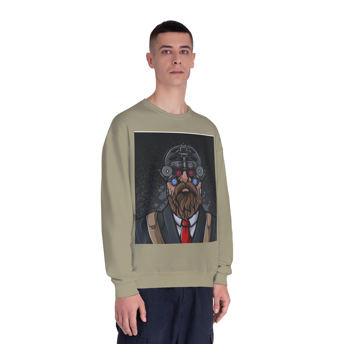 Bearded Warrior Crewneck Sweatshirt - Unisex Graphic Sweatshirt