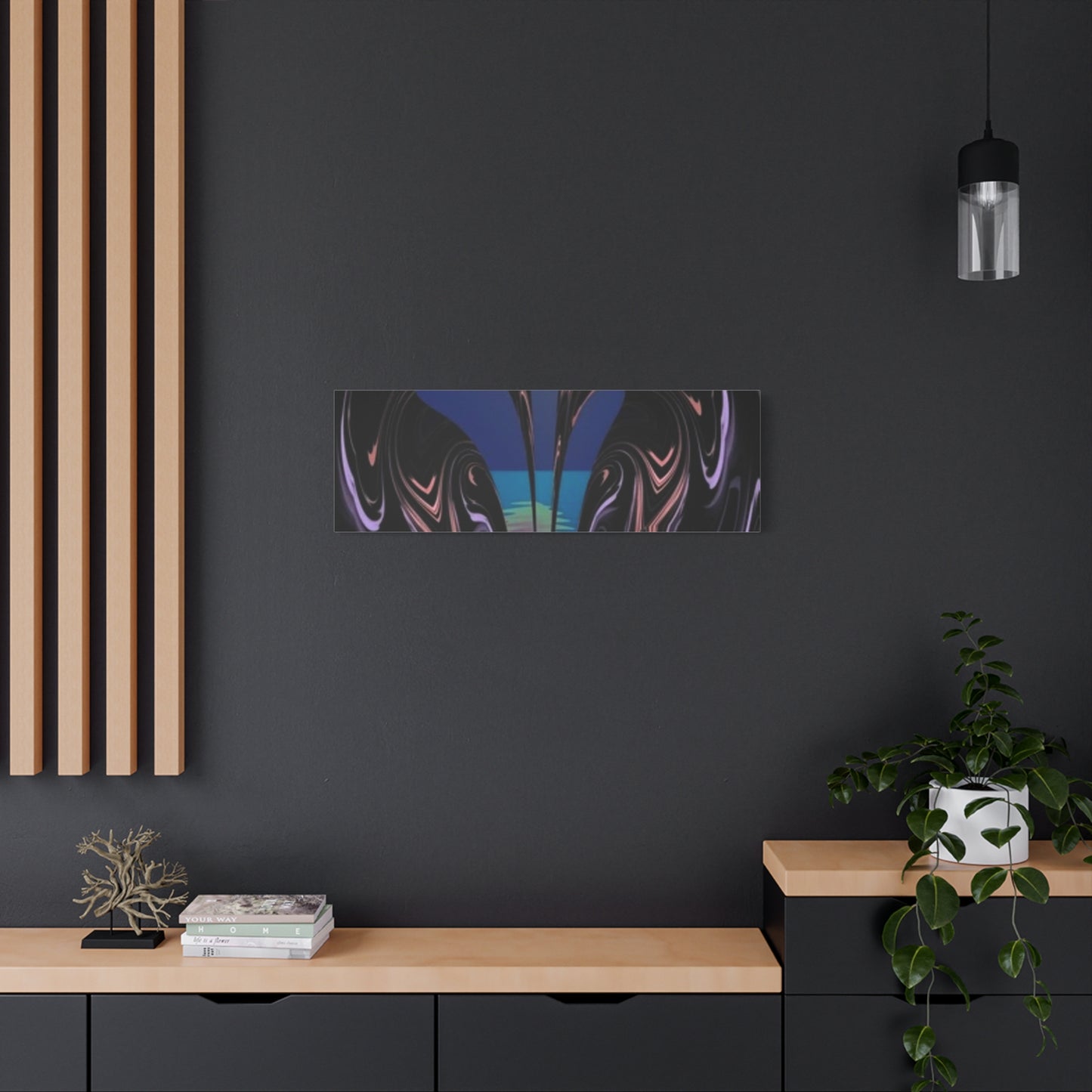 Romantic Abstract Canvas Art - Heart-Shaped Design for Home Decor