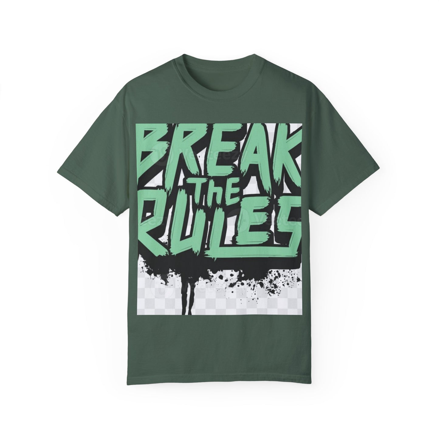 Unisex Garment-Dyed T-shirt - "Break the Rules" Graphic Tee for Creative Spirits