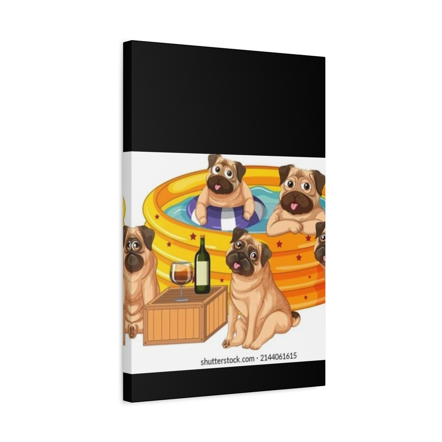 Pug Pool Party Canvas Art - Fun Pet Decor