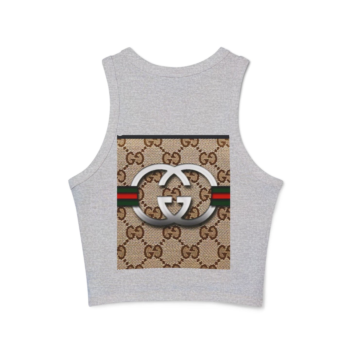Stylish Women's Micro Rib Racer Tank Top with Iconic Gucci Design