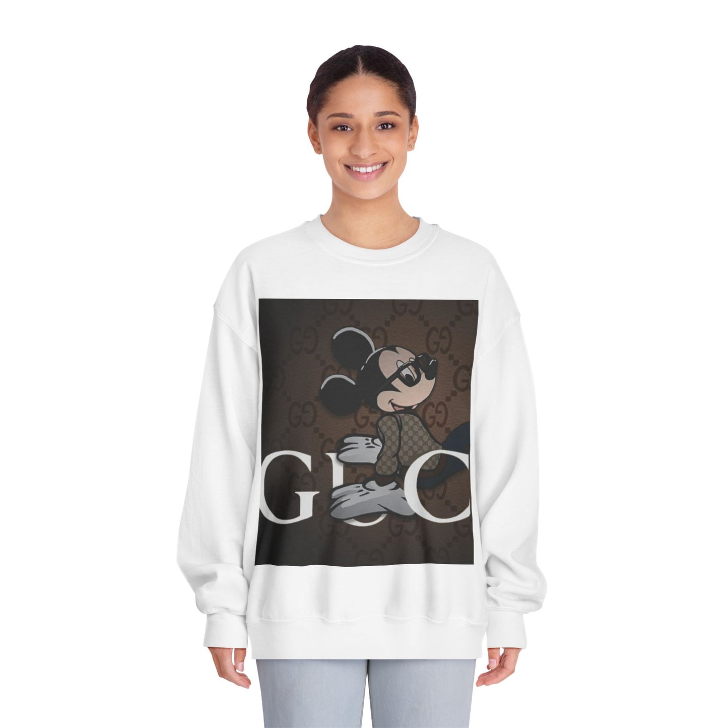 Trendy Mickey Mouse Graphic Crewneck Sweatshirt - Unisex Casual Wear