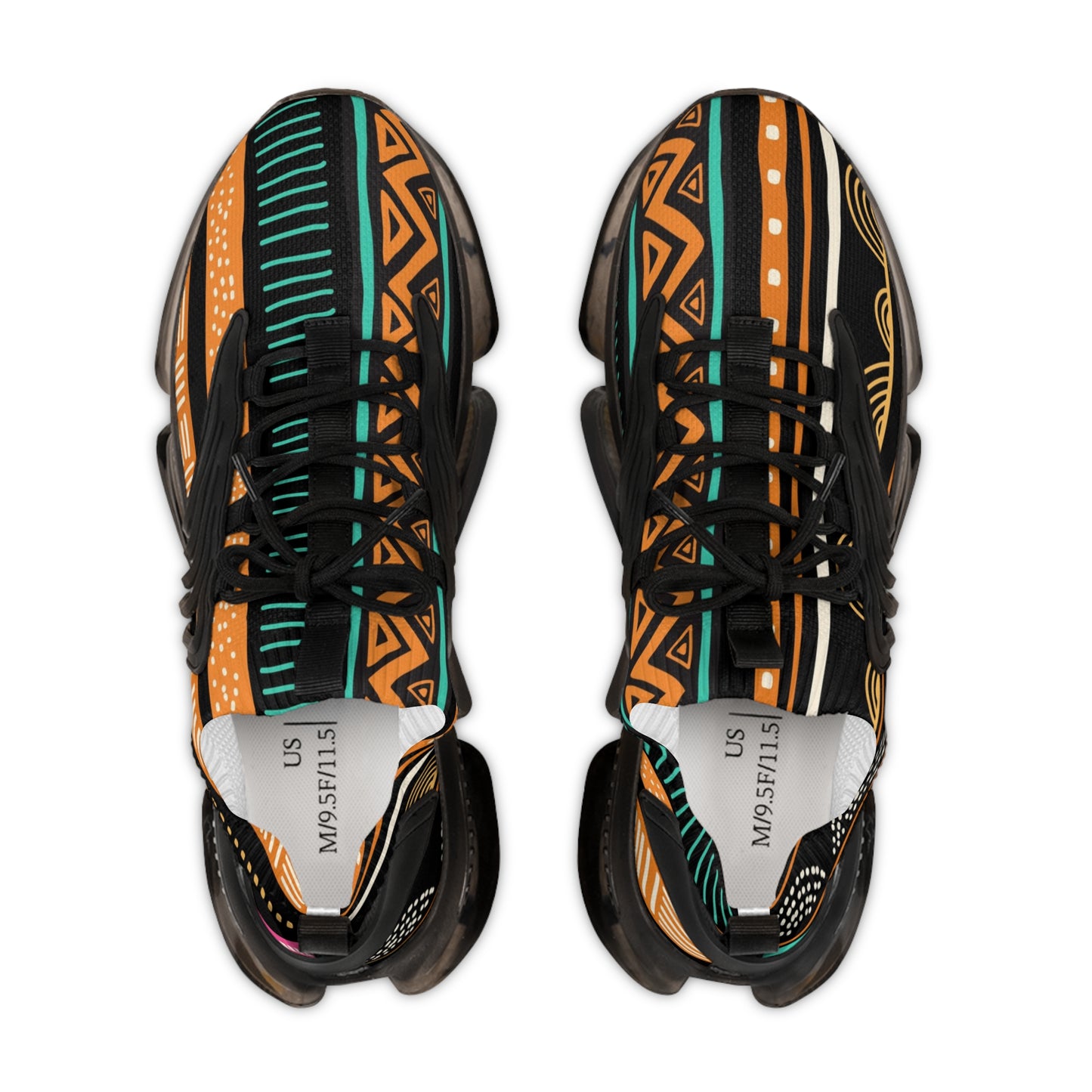 Men's Stylish Mesh Sneakers - Tribal Pattern Athletic Shoes