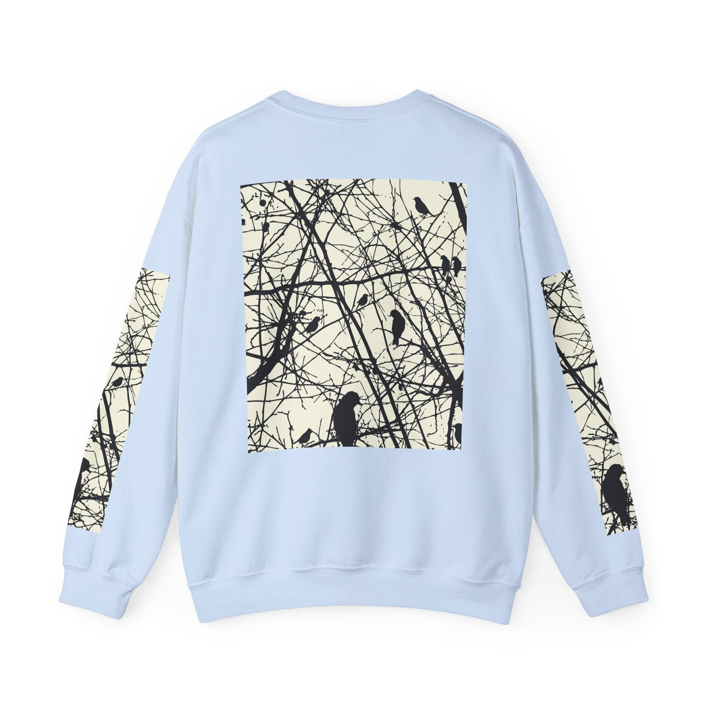 Nature-Inspired Unisex Crewneck Sweatshirt with Bird Print