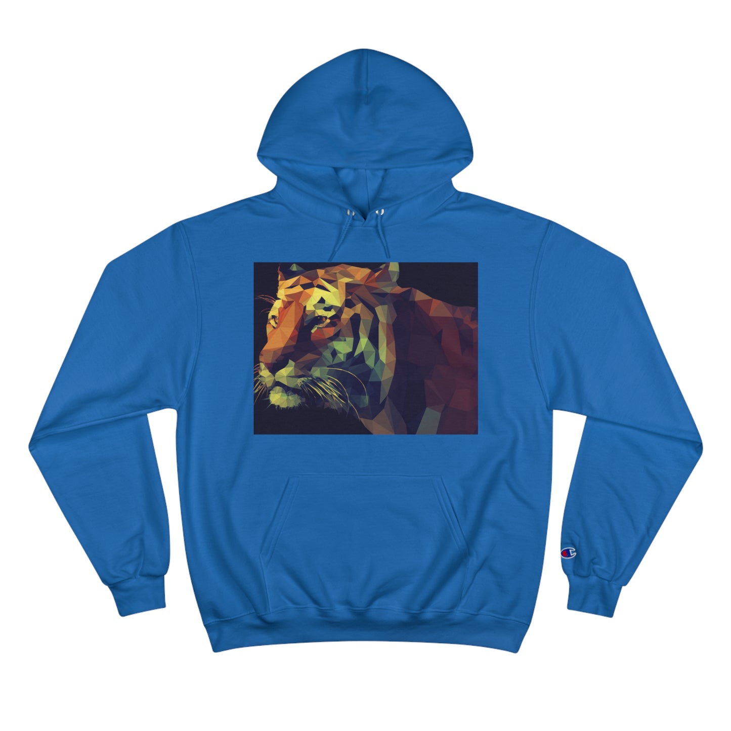 Champion Hoodie with Abstract Tiger Design - Perfect for Animal Lovers