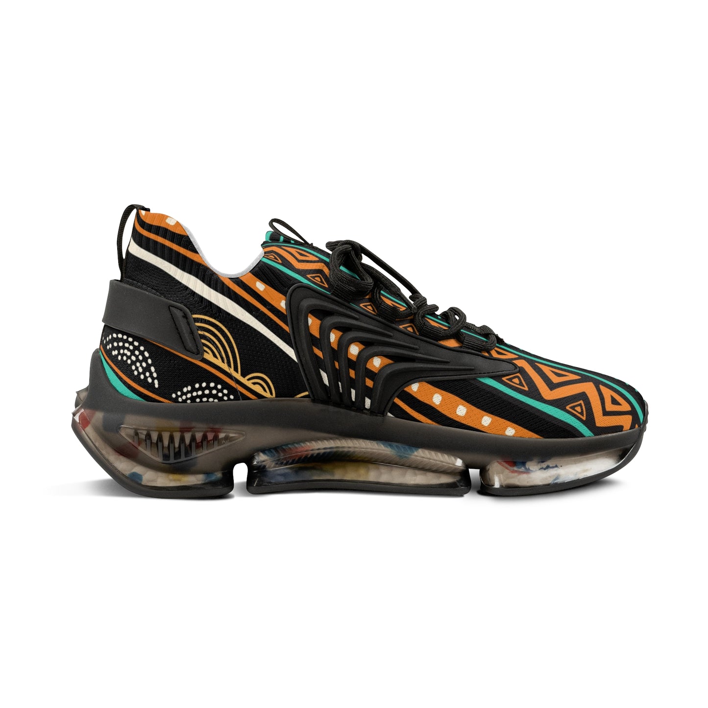 Men's Stylish Mesh Sneakers - Tribal Pattern Athletic Shoes