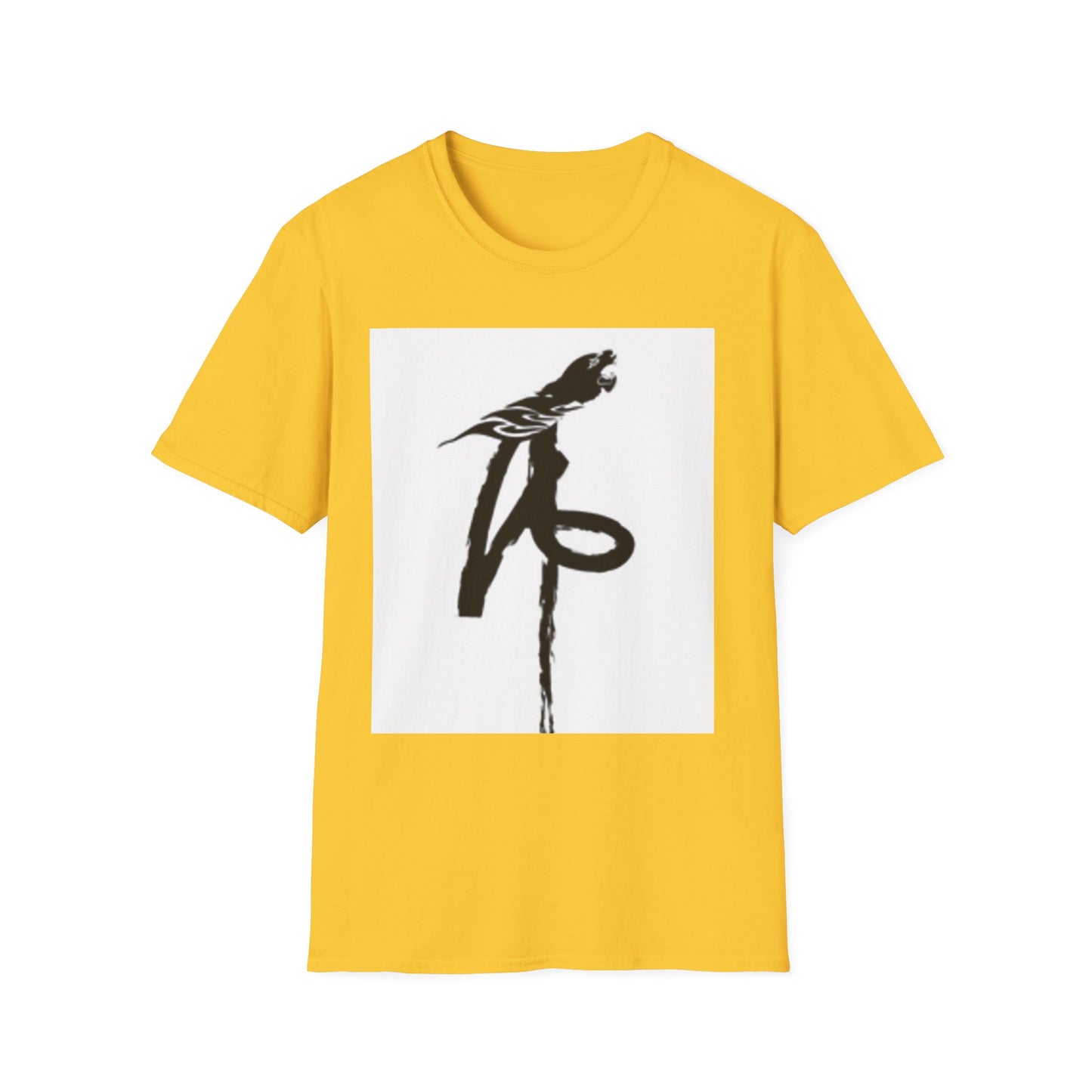 Unisex Softstyle T-Shirt - Black Bird Design for Nature Lovers