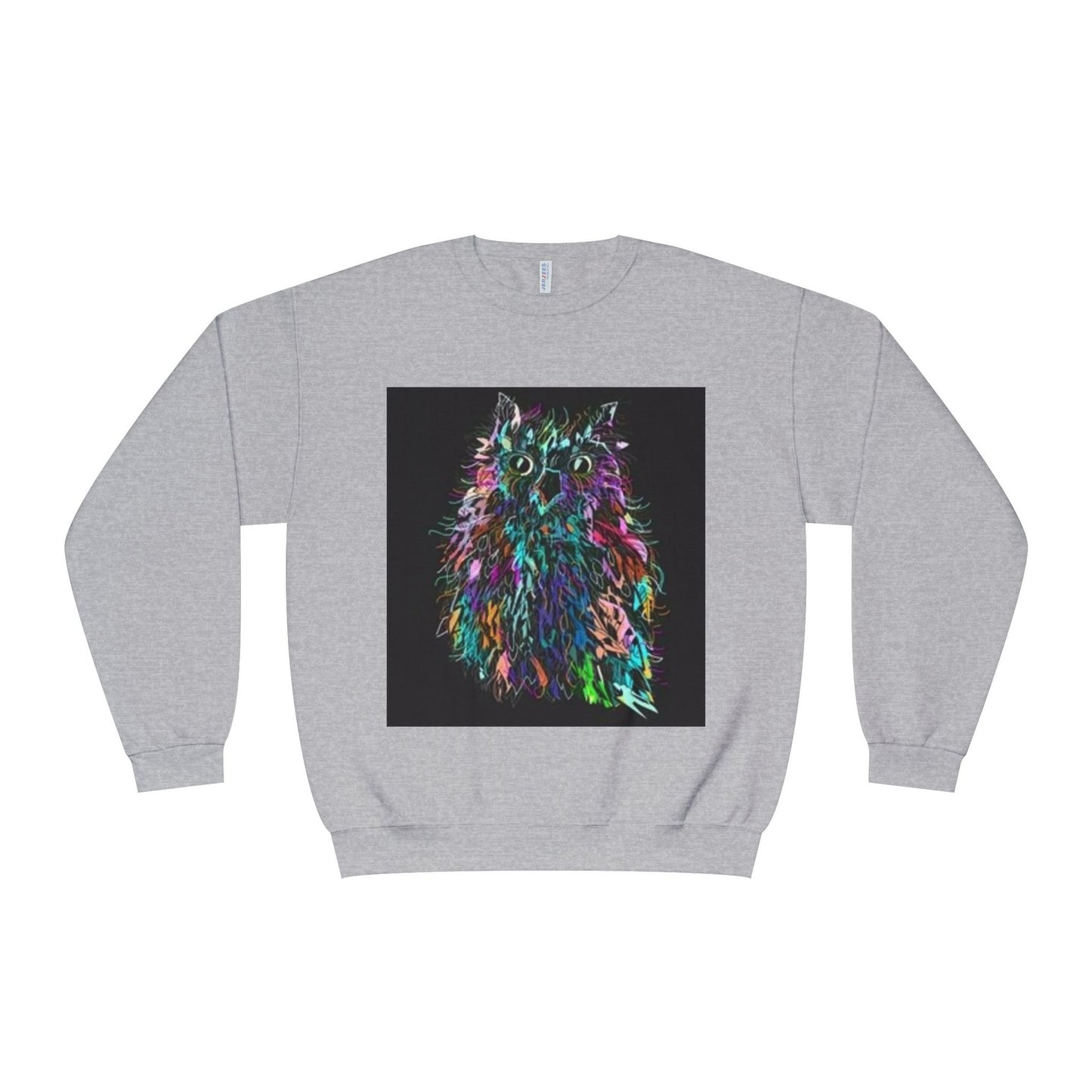 Colorful Cat Graphic Unisex Crewneck Sweatshirt