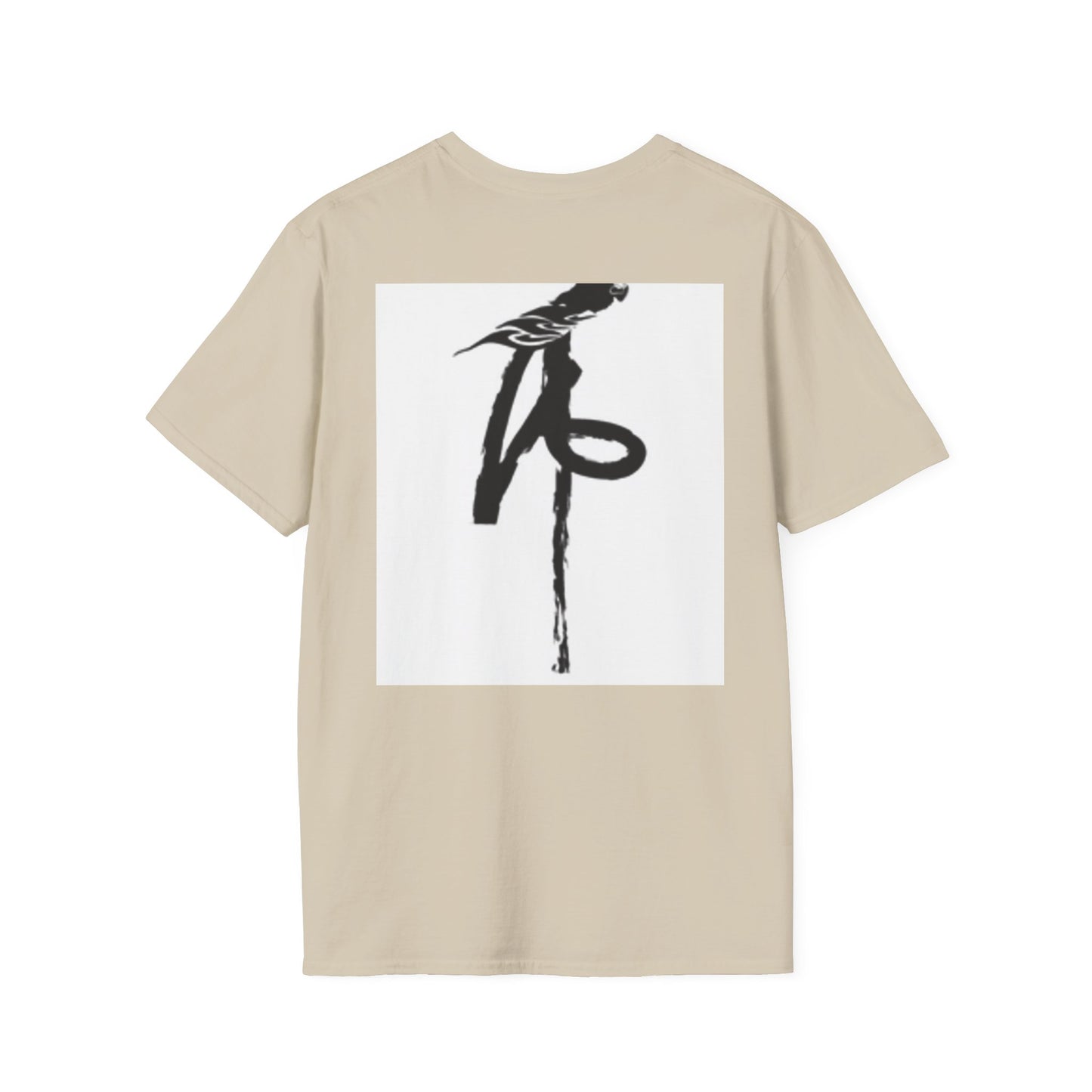 Unisex Softstyle T-Shirt - Black Bird Design for Nature Lovers