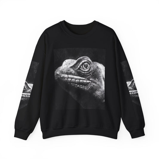Unique Unisex Crewneck Sweatshirt with Bold Lizard Design