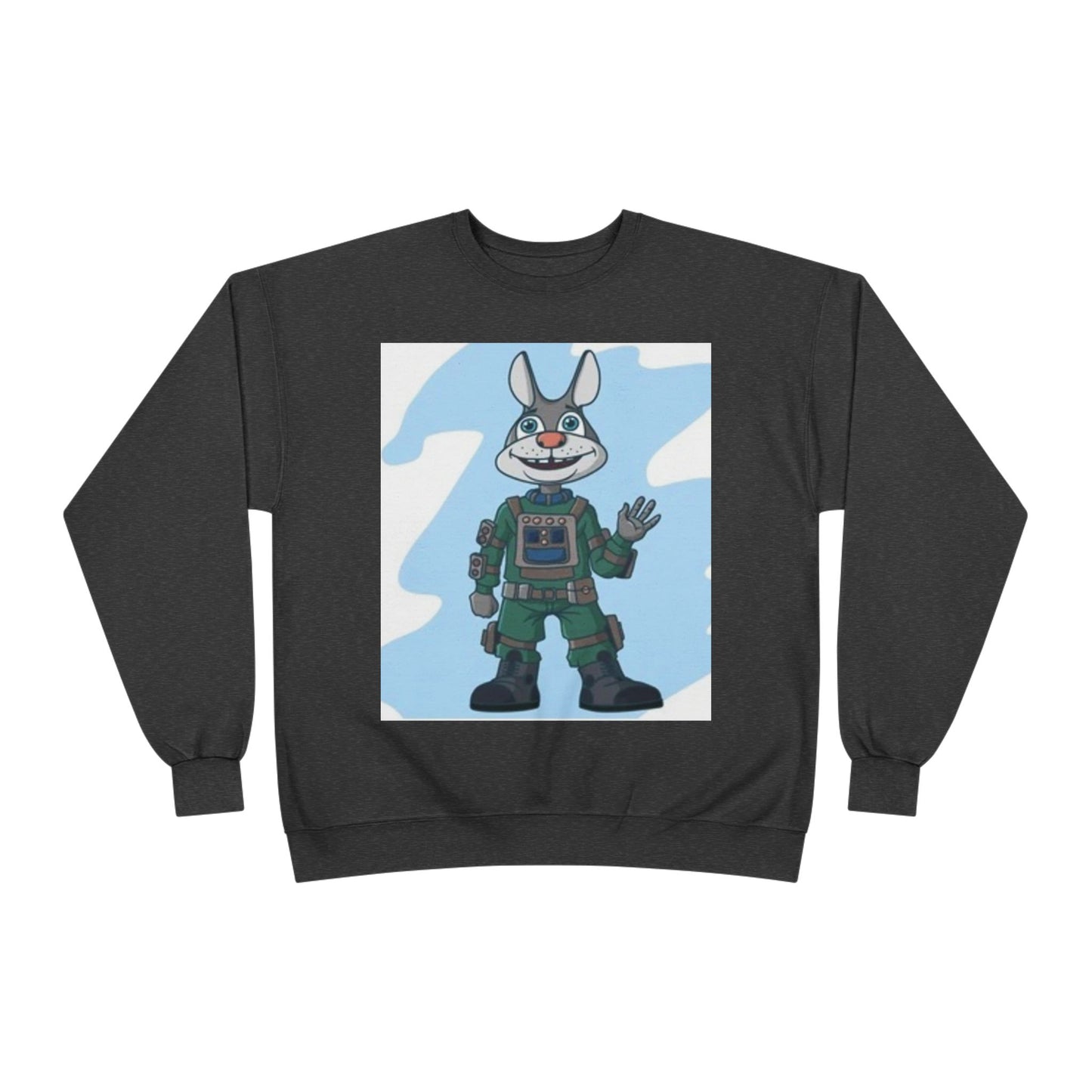 Unisex EcoSmart® Crewneck Sweatshirt - Playful Cartoon Character Design
