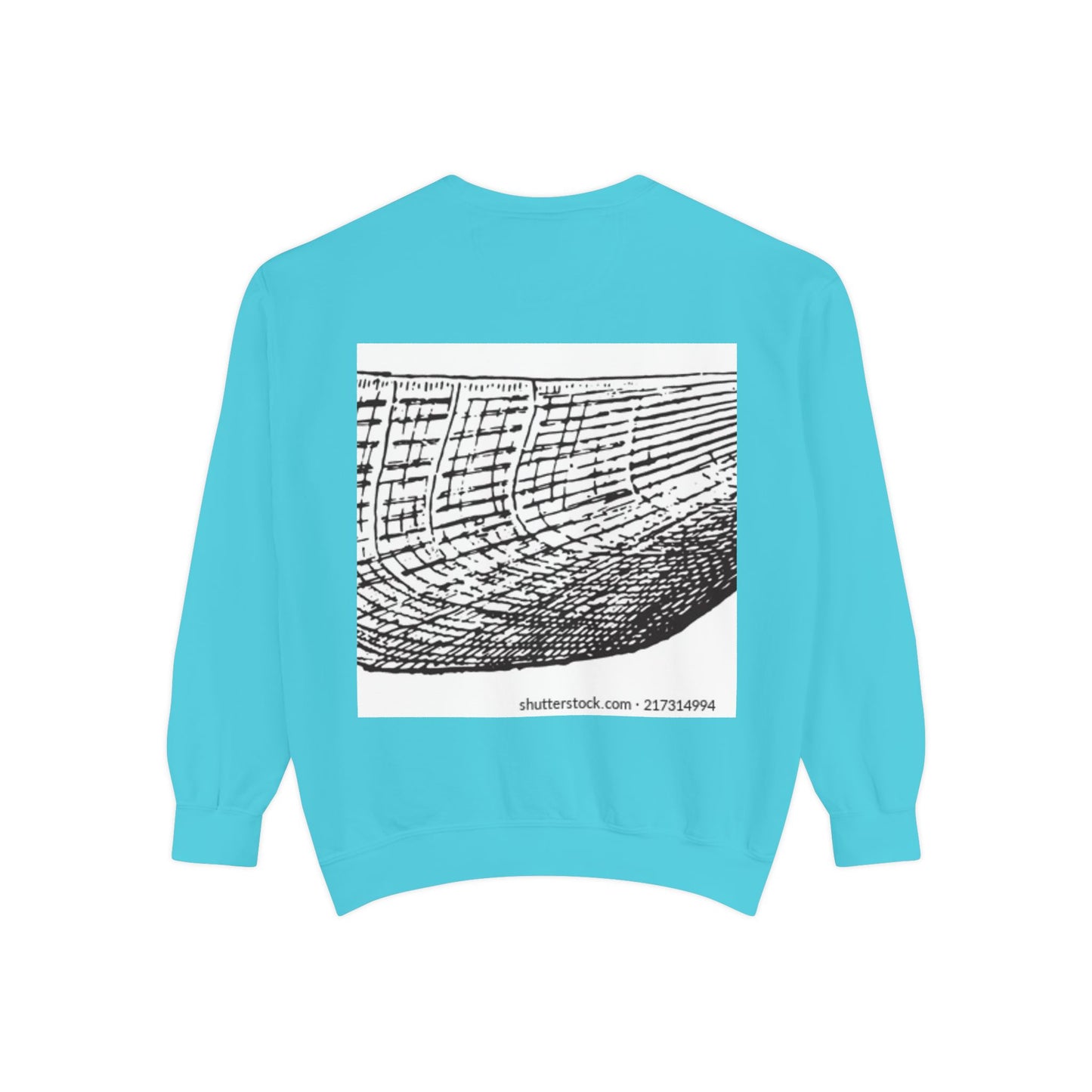 Graphic Unisex Garment-Dyed Sweatshirt | Nautical Design for Ocean Lovers