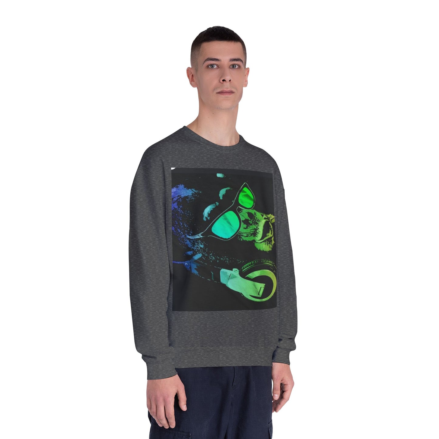 Vibrant DJ Dog Sweatshirt - Cool & Stylish Unisex Crewneck