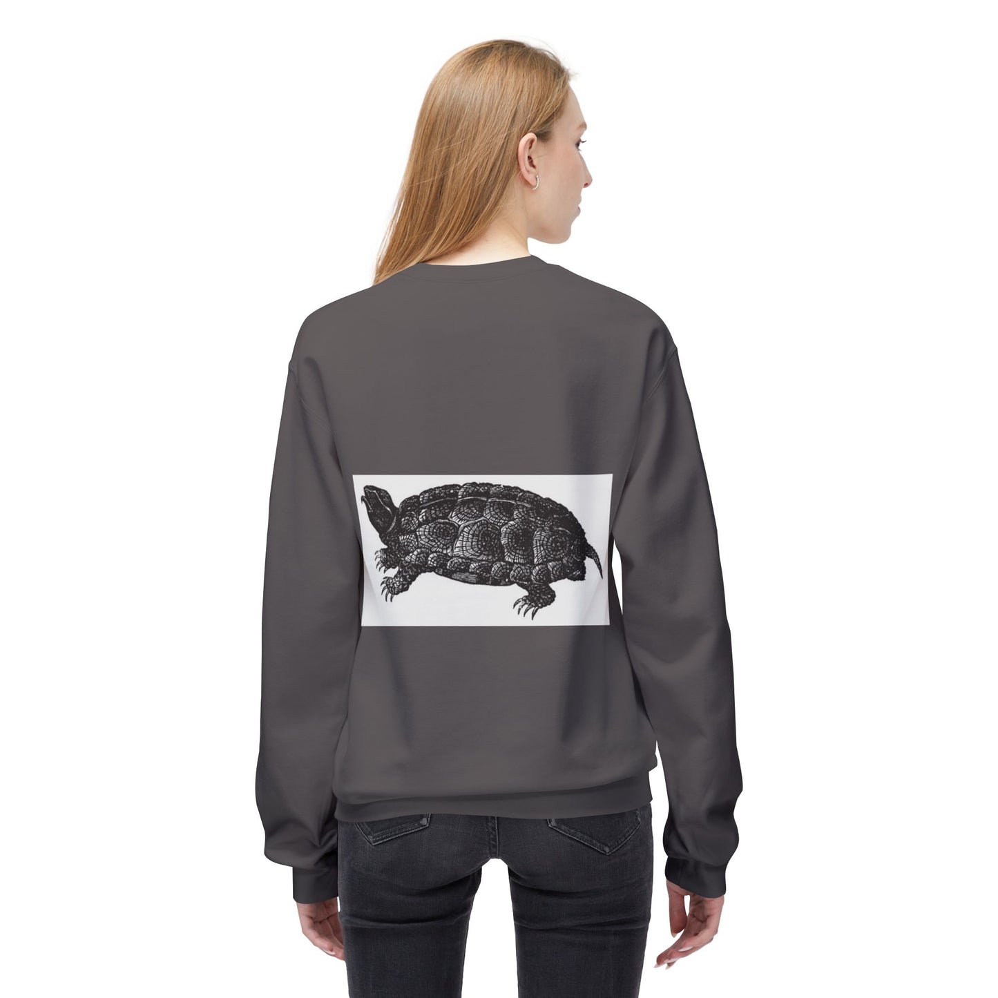 Turtle Design Unisex Fleece Crewneck Sweatshirt - Chill Vibes, Perfect Gift for Nature Lovers