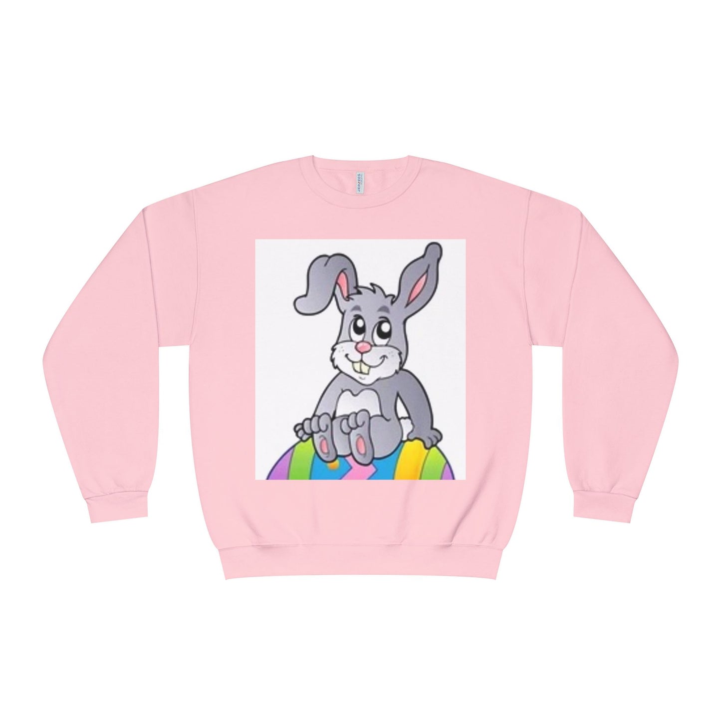 Cozy Rabbit Graphic Crewneck Sweatshirt - Perfect for Spring Celebrations