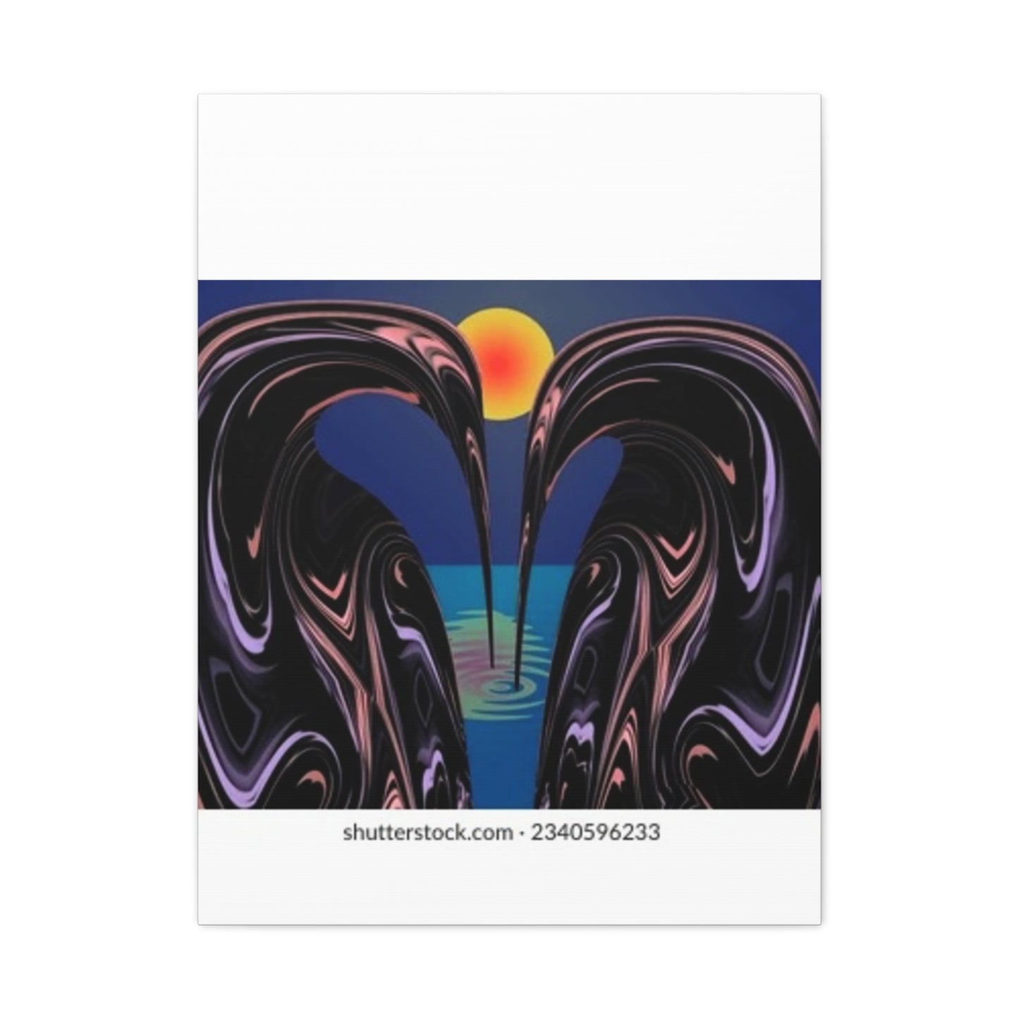 Romantic Abstract Canvas Art - Heart-Shaped Design for Home Decor