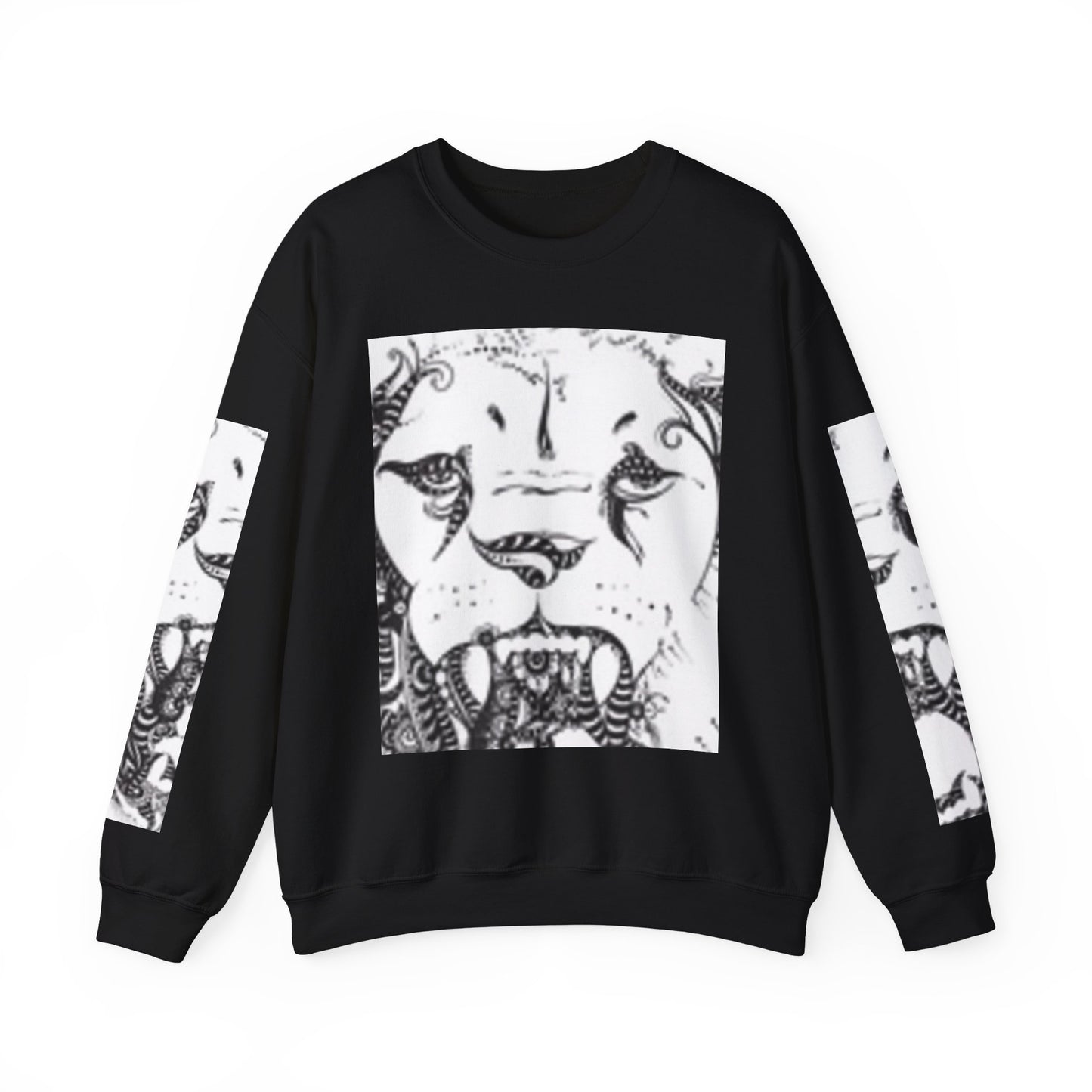 Wild Spirit Lion Graphic Crewneck Sweatshirt | Unisex Heavy Blend